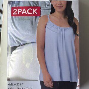 32 Degrees Cool Ladies’ BRA CAMI 2-pack, Blue/White, M, L, NWT